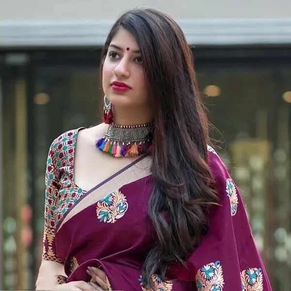 Purple_Embellished_Banarasi_Jacquard_Saree_(Purple)